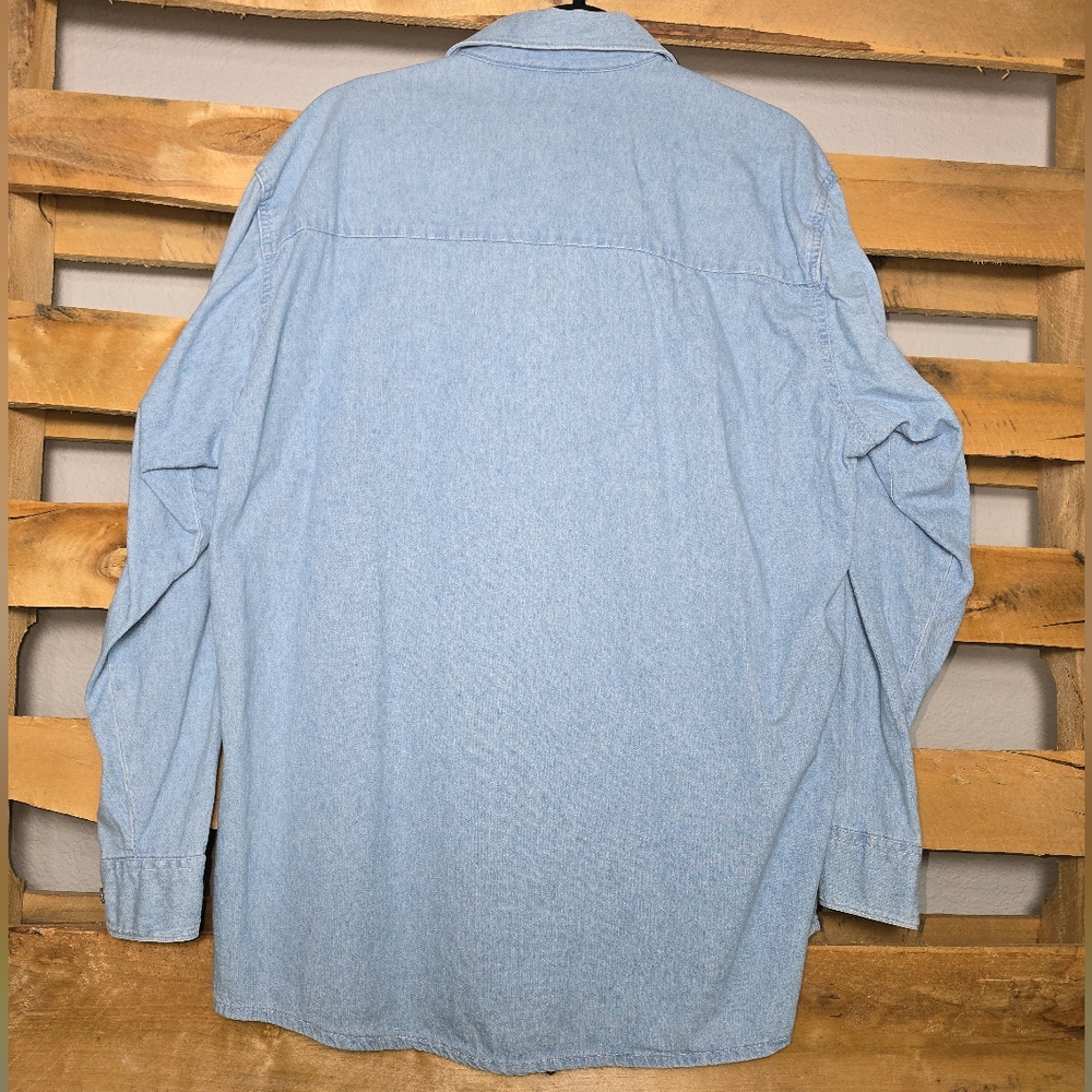 Coca Cola Men's 100% Cotton Blue Denim Shirt Size:L - Picture 7 of 10